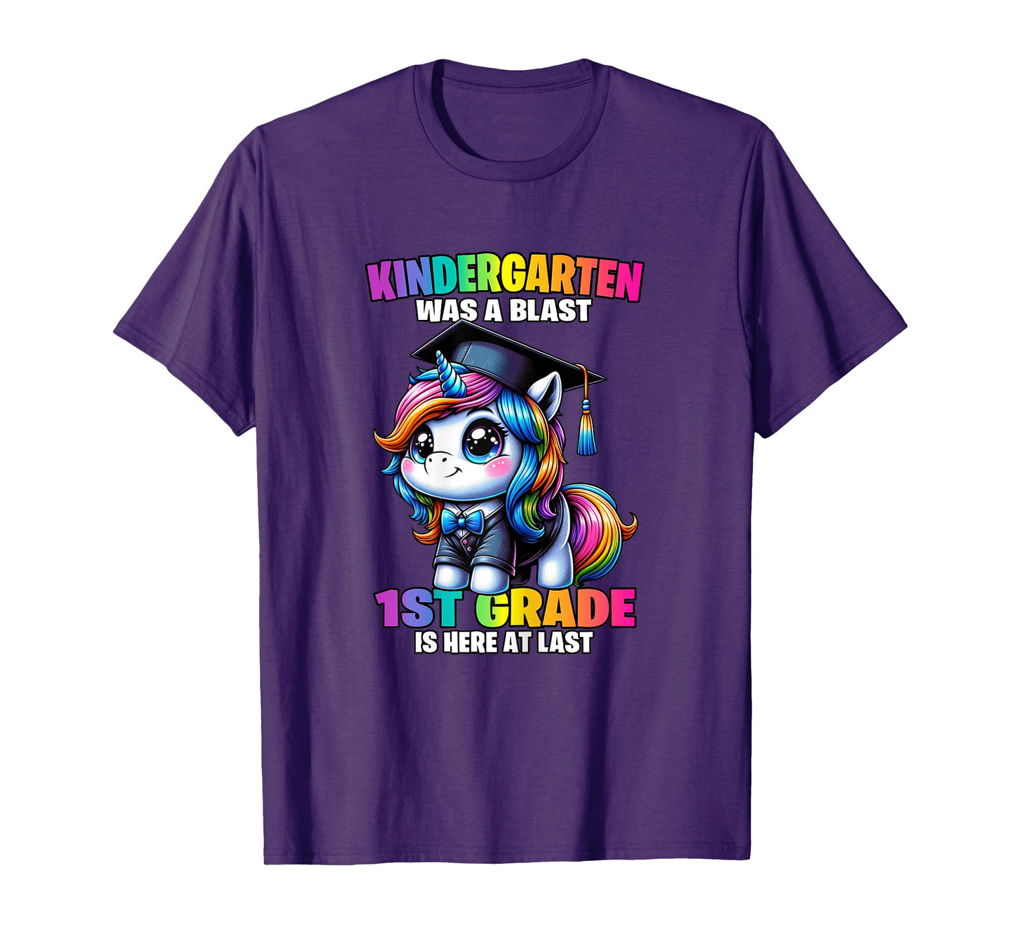 Graduation Kindergarten Was a Blast Unicorn Girls Grad T-Shirt