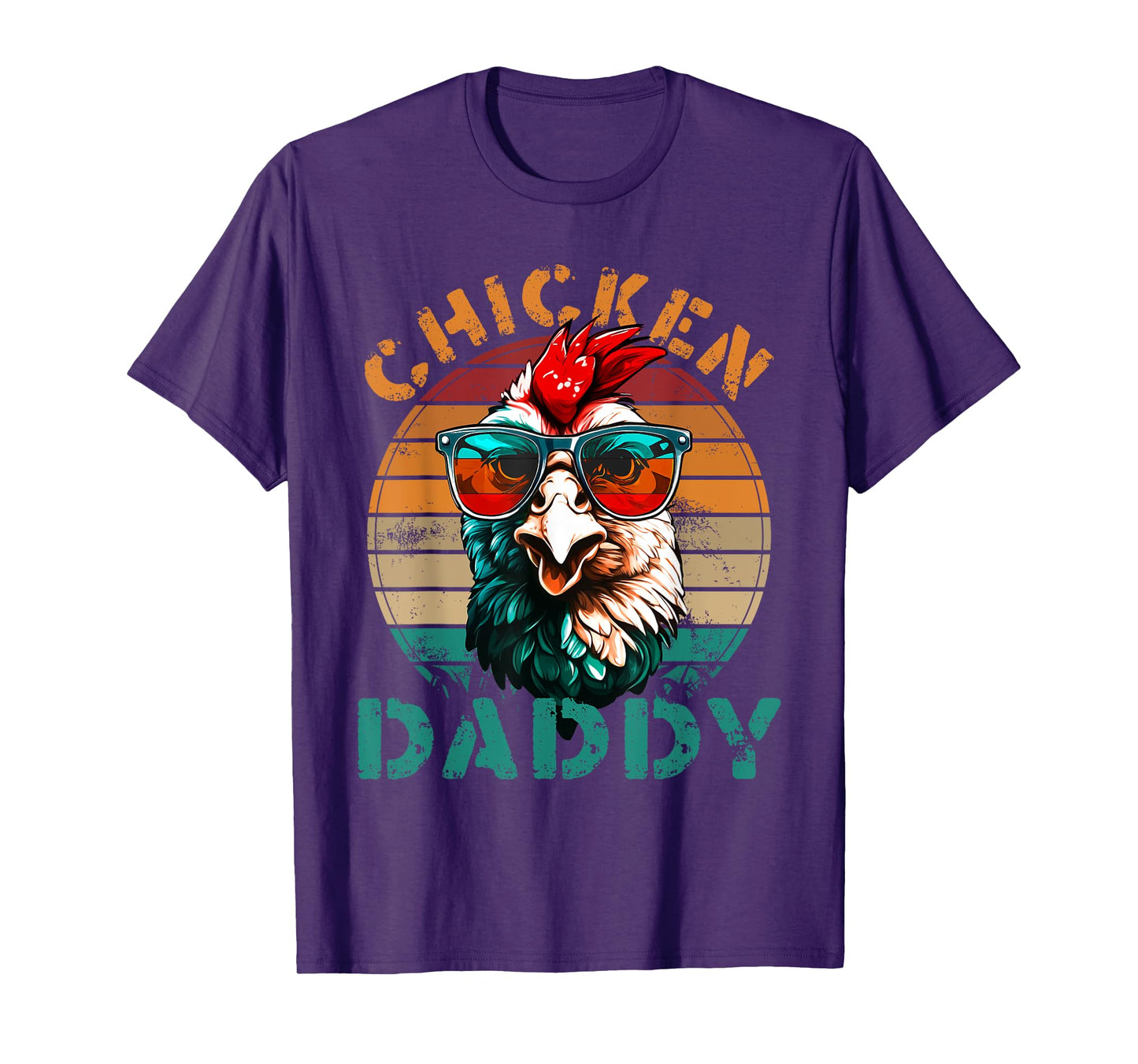 Chicken Daddy Retro Chicken Dad Fathers Day Men T-Shirt