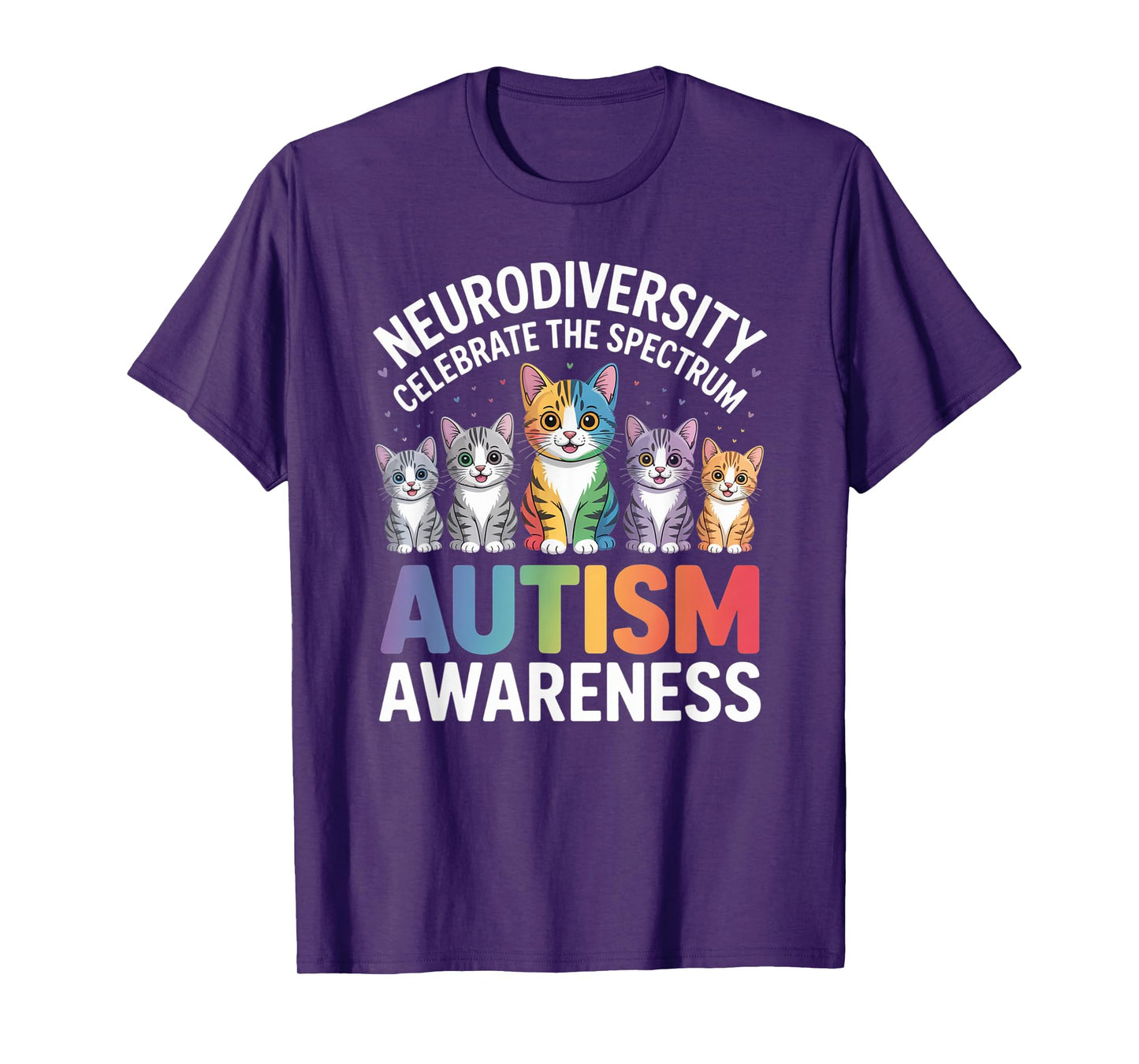 Neurodiversity Cats Neurodivergence Autism T-Shirt