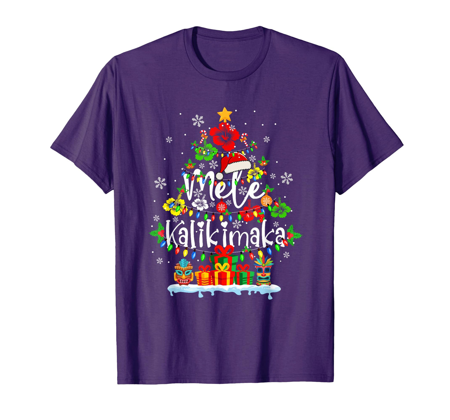 Mele Kalikimaka Christmas Tree Mexican Colorful Floral Lover T-Shirt
