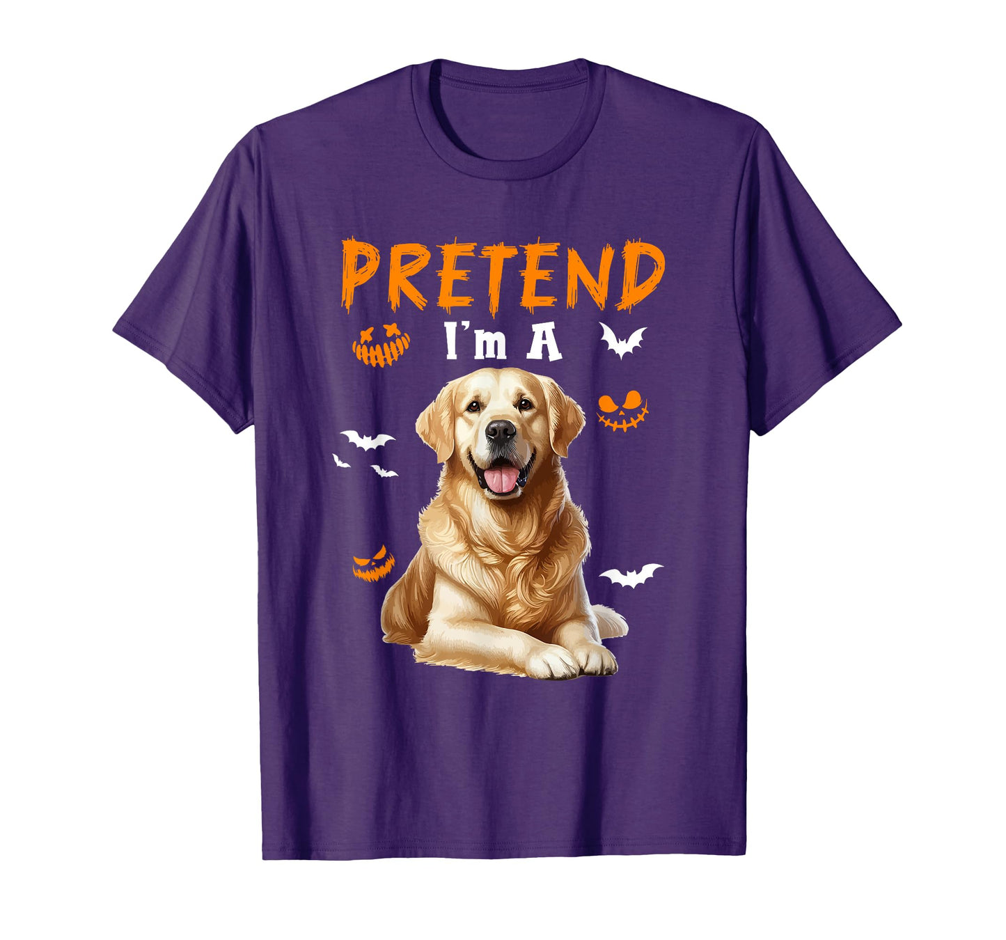 Pretend I'm A Golden Retriever Halloween Costume Owner Kids T-Shirt