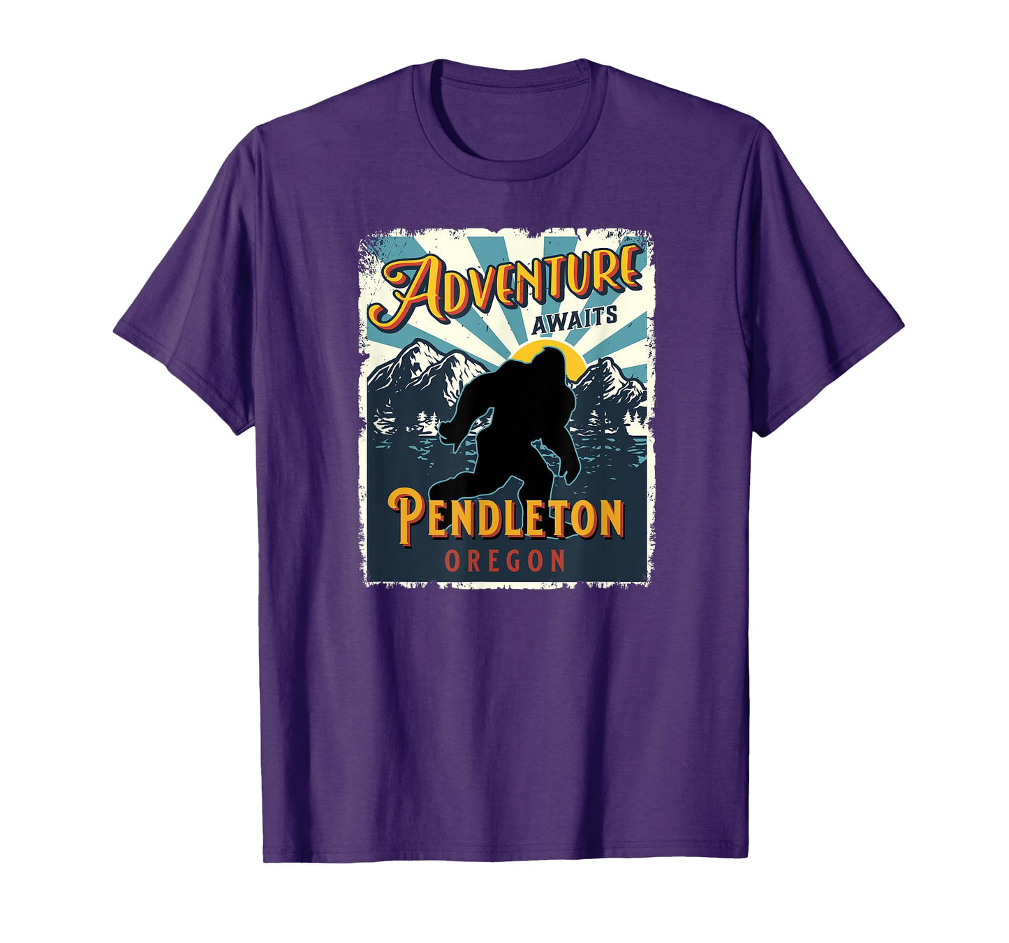 Pendleton Oregon Retro Sasquatch Big Foot Bigfoot Souvenir T-Shirt