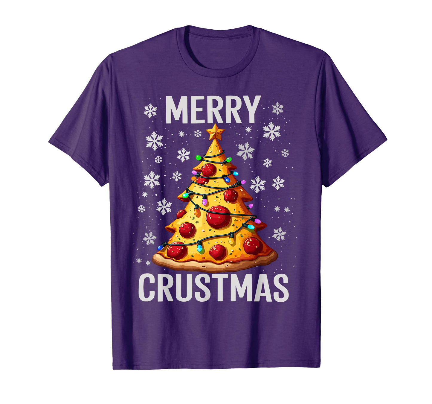 Merry Crustmas Pizza Christmas Xmas T-Shirt