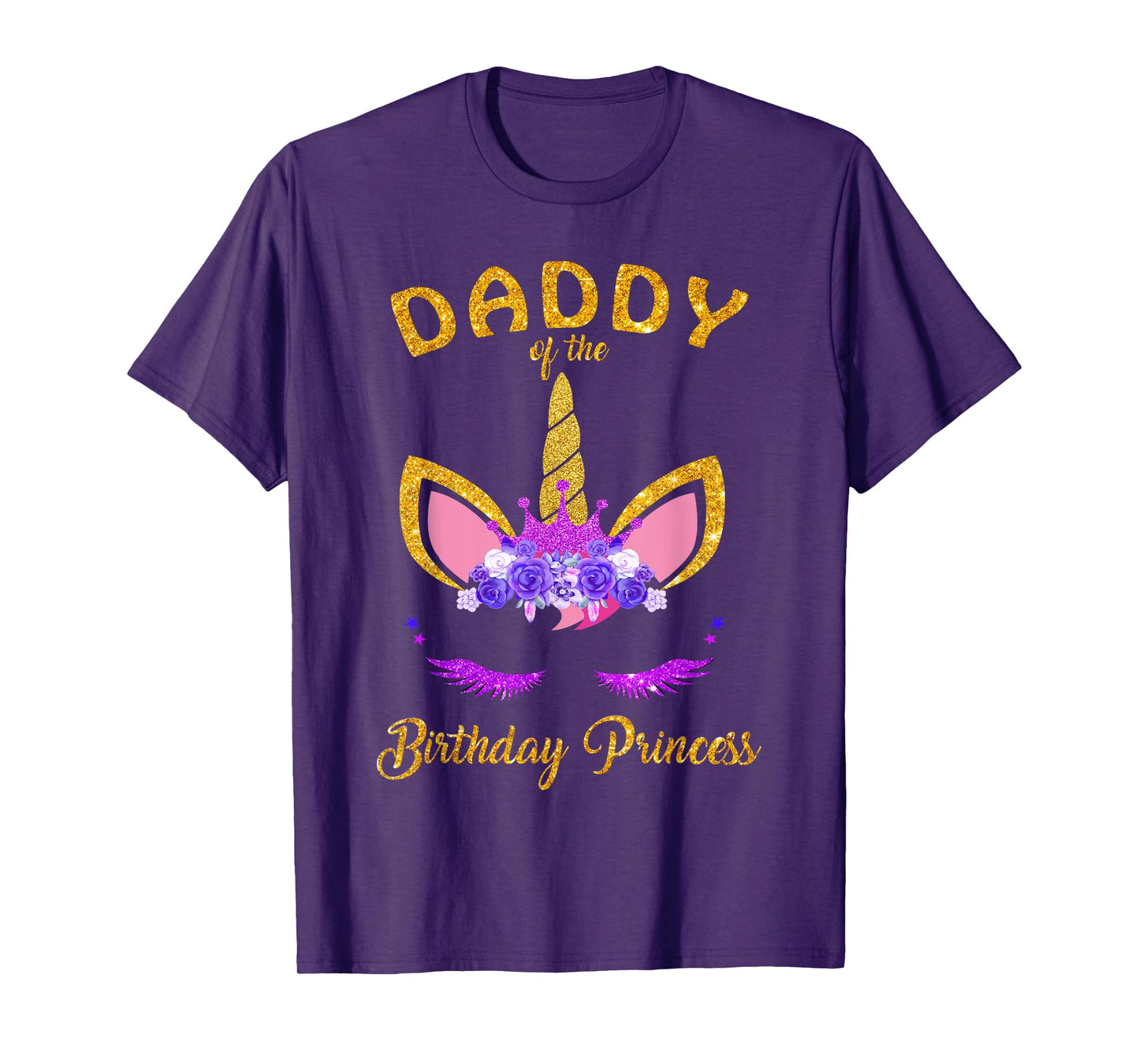 Daddy of the Birthday Princess Unicorn Girl T Shirt Outfit T-Shirt