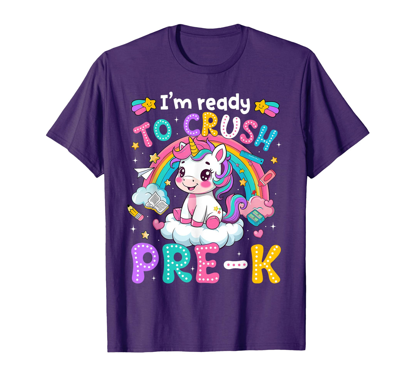 Magical Unicorn Ready Crush Pre-k Girls Back To School T-Shirt