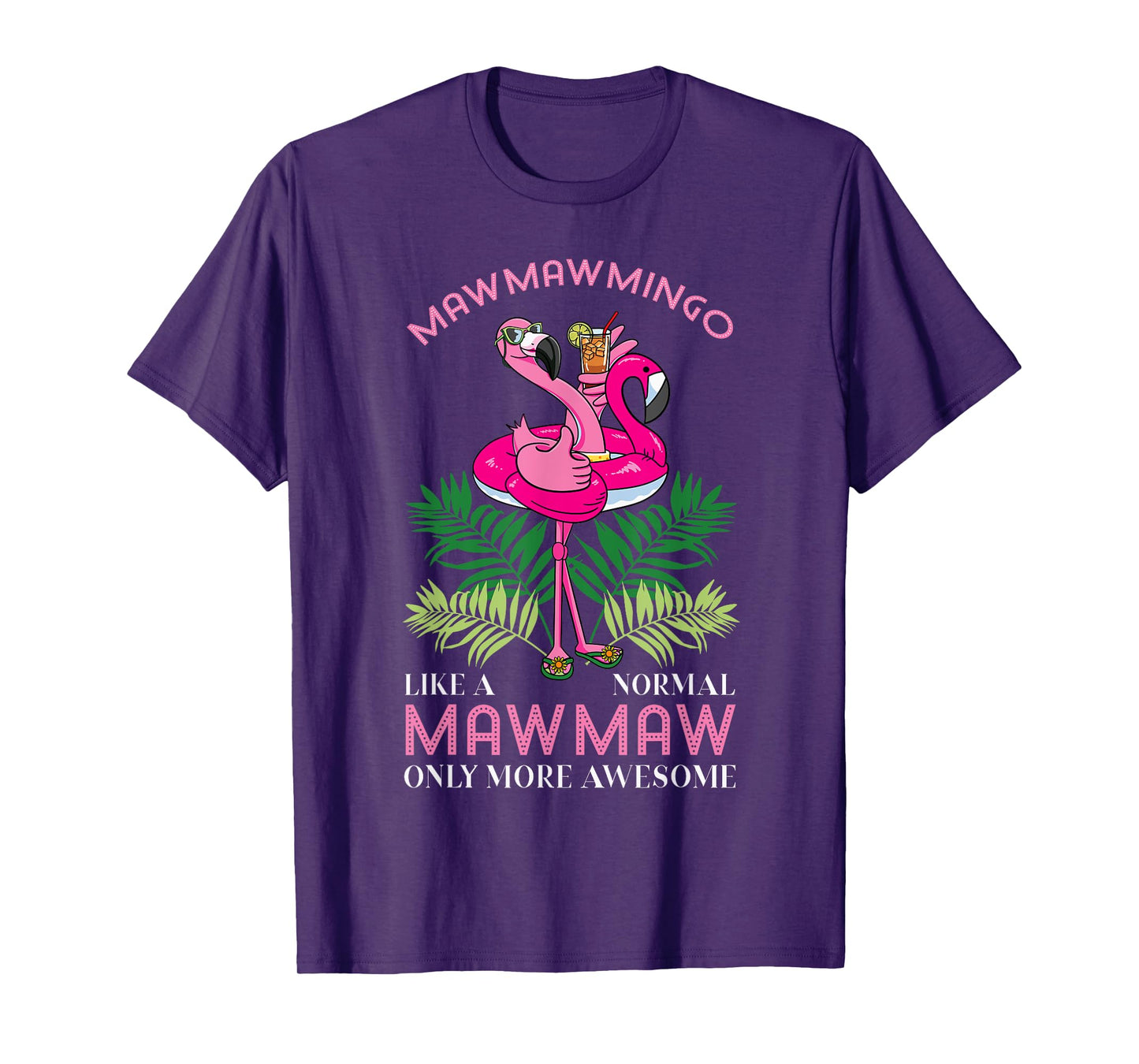 Mawmawmingo Grandmother Flamingo Lover Gramma Grandma Granny T-Shirt