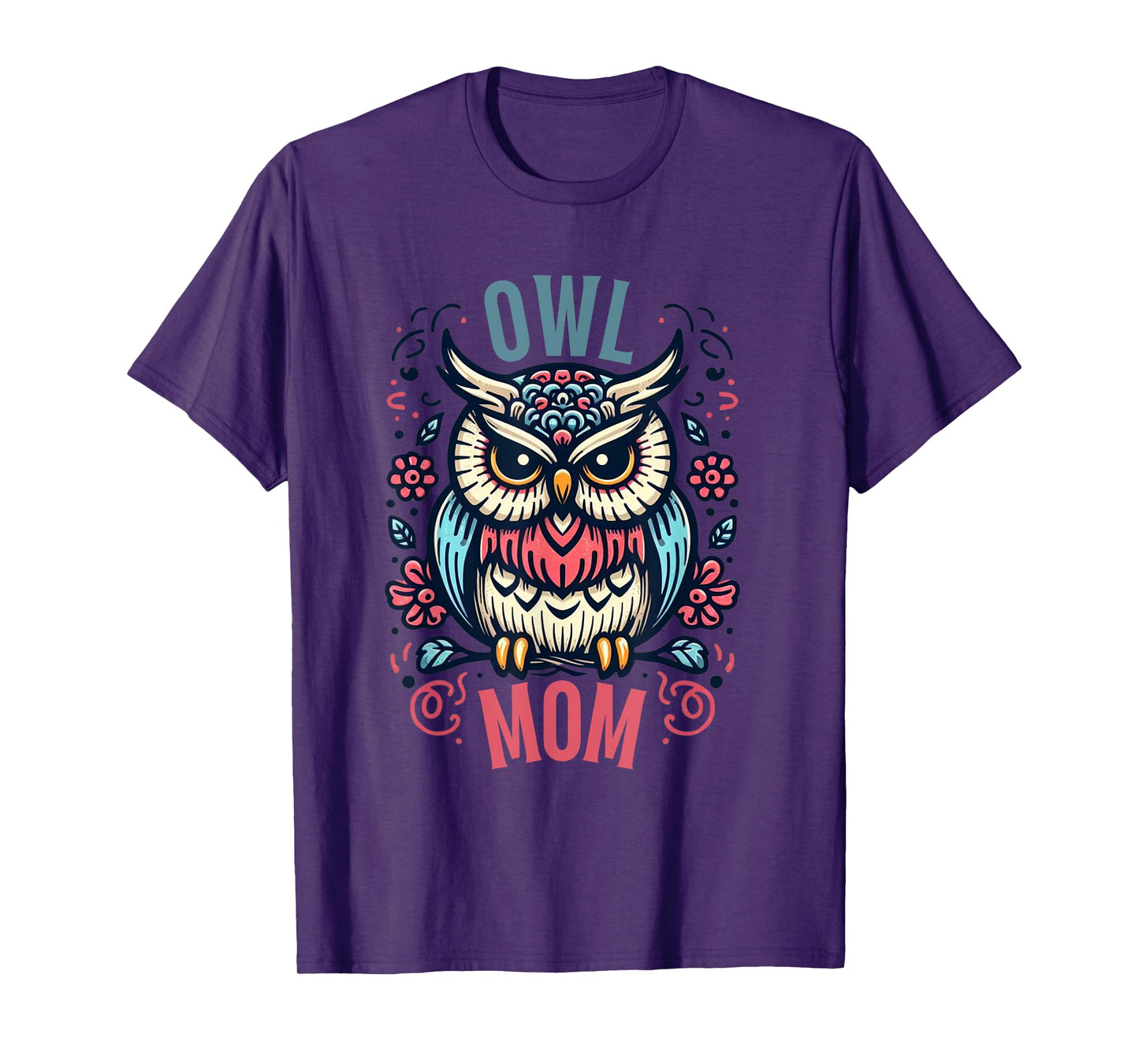 Owl Mom Shirt Nocturnal Bird Wildlife Owls Owl Lover T-Shirt