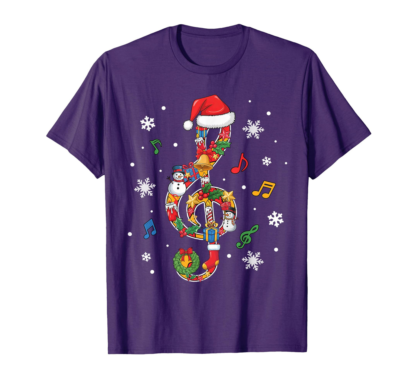 Merry Christmas Musical Note Music Lover Kids Music Teachers T-Shirt