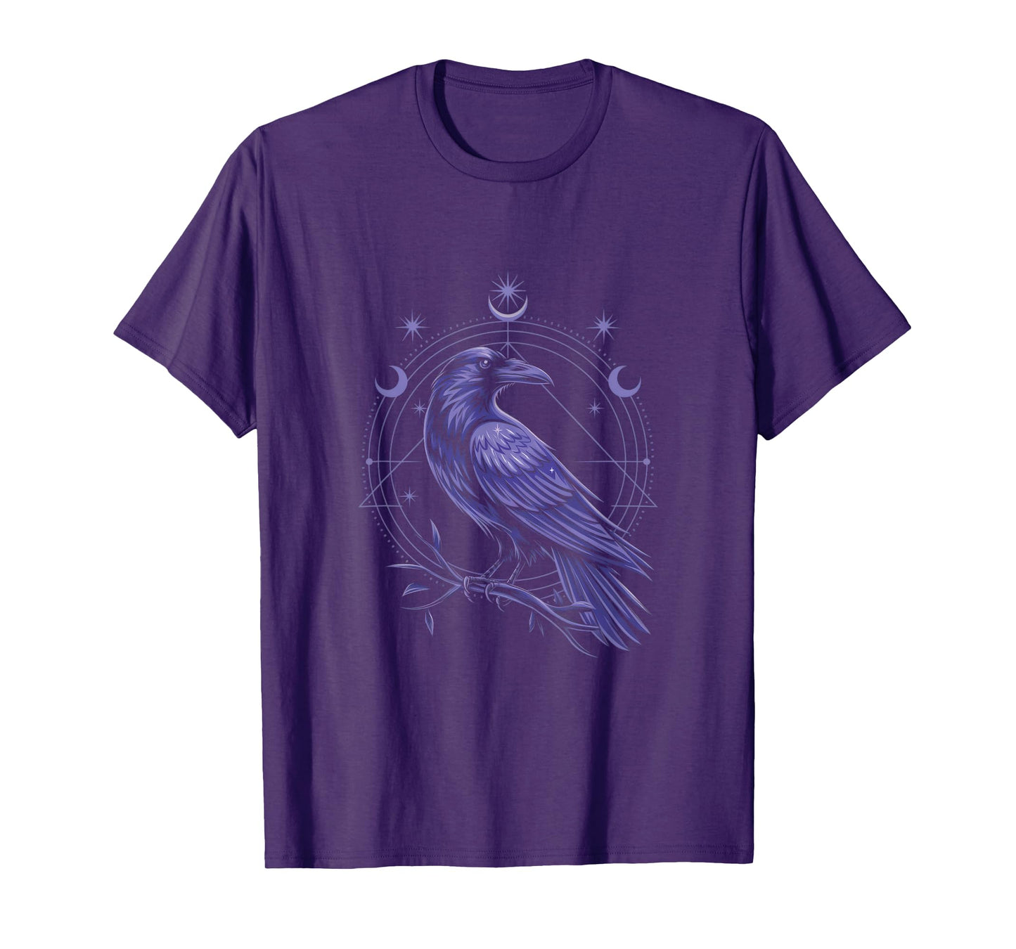 Raven Crow Dark Bird Witchcraft Omens Midnight T-Shirt