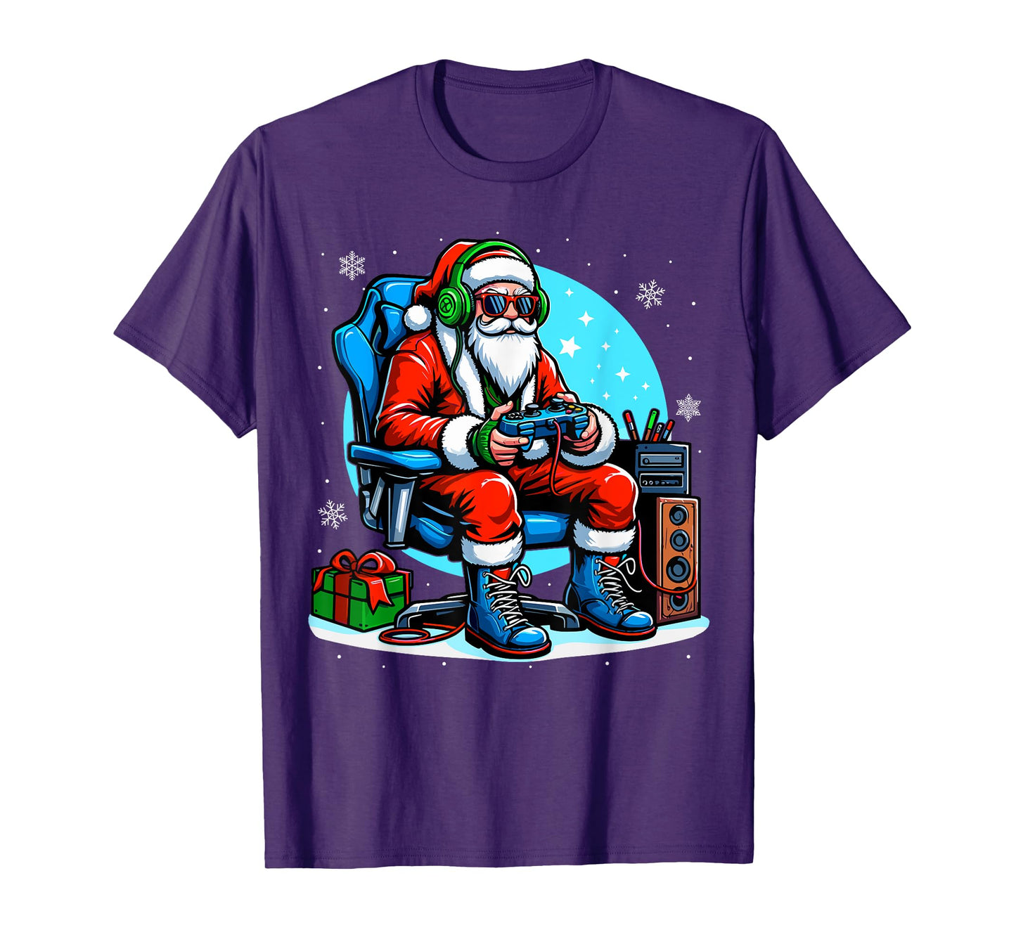 Christmas Santa Gamer Xmas Funny video gaming Christmas boys T-Shirt