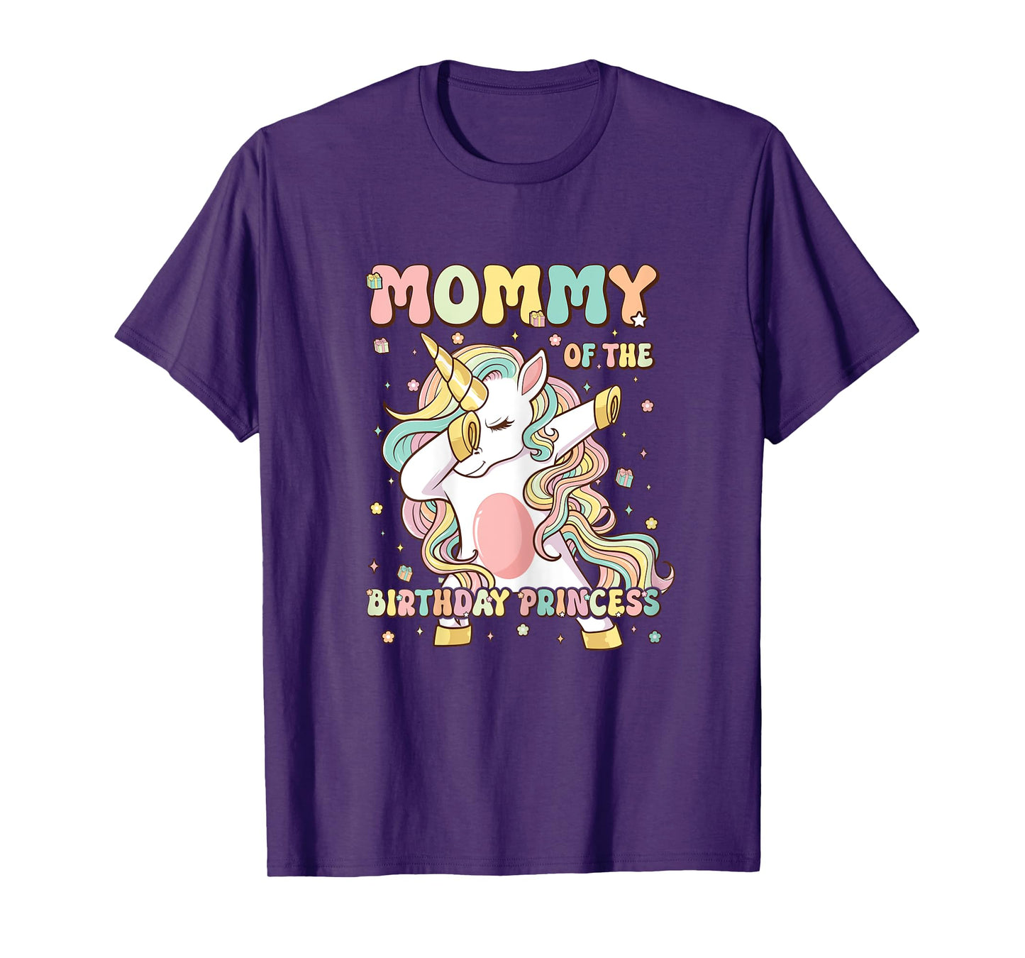 Mommy Of The Birthday Princess Unicorn Birthday Girl's Mom T-Shirt