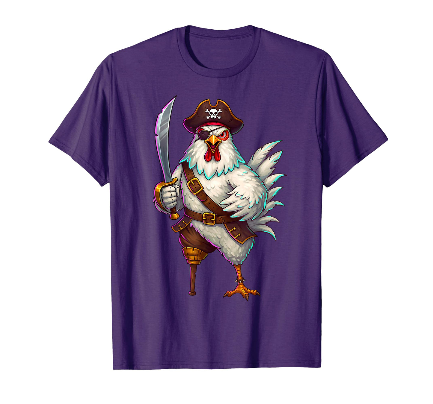 Pirate Chicken Funny Halloween Costume for Men Women Kids T-Shirt