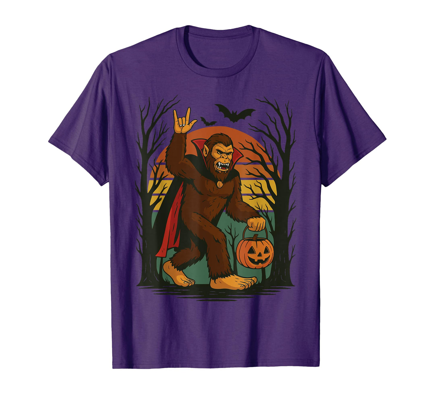 Bigfoot Halloween Vampire T-Shirt