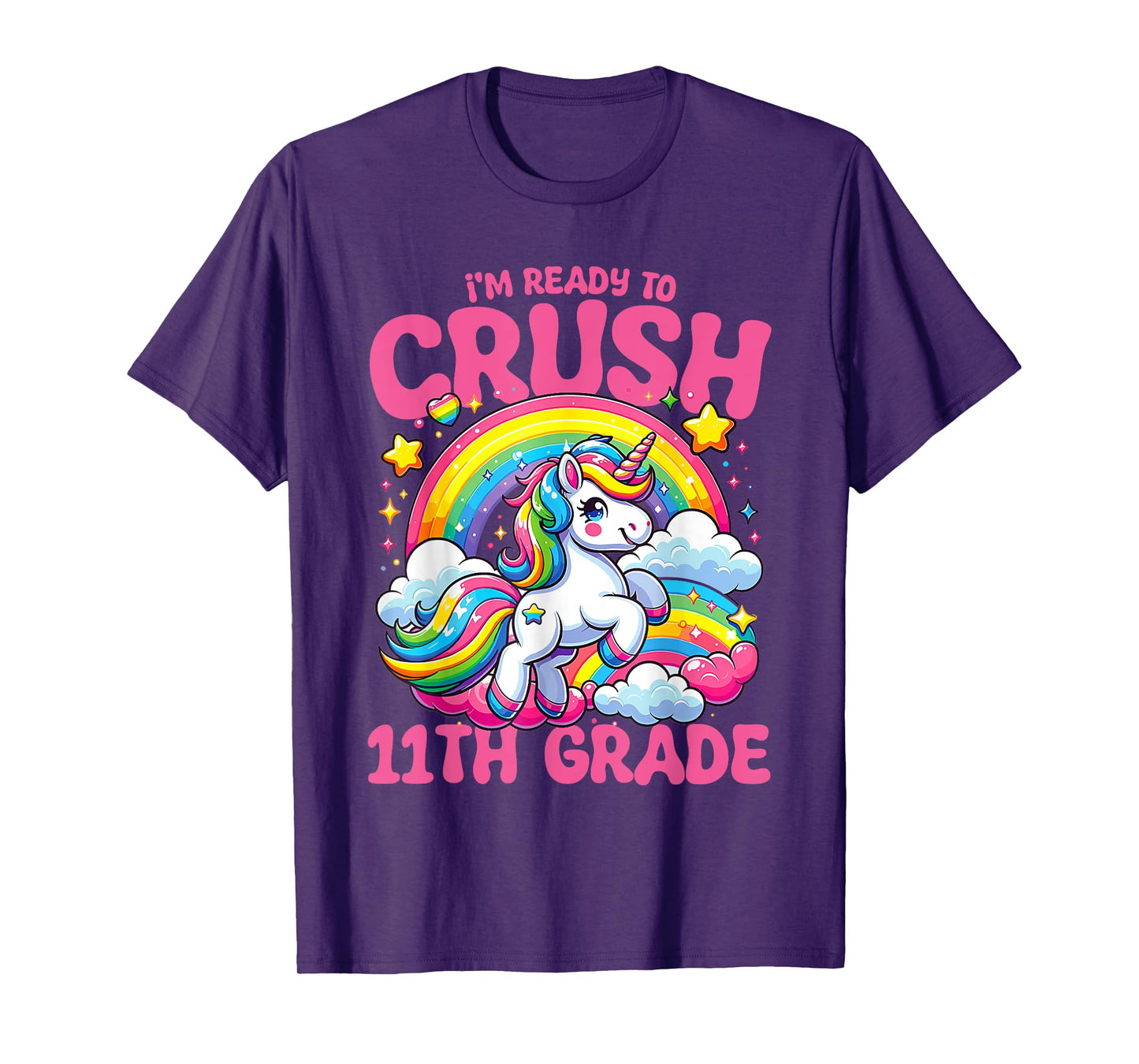 Crush 11th Grade Unicorn Girls Teacher Back to School T-Shirt