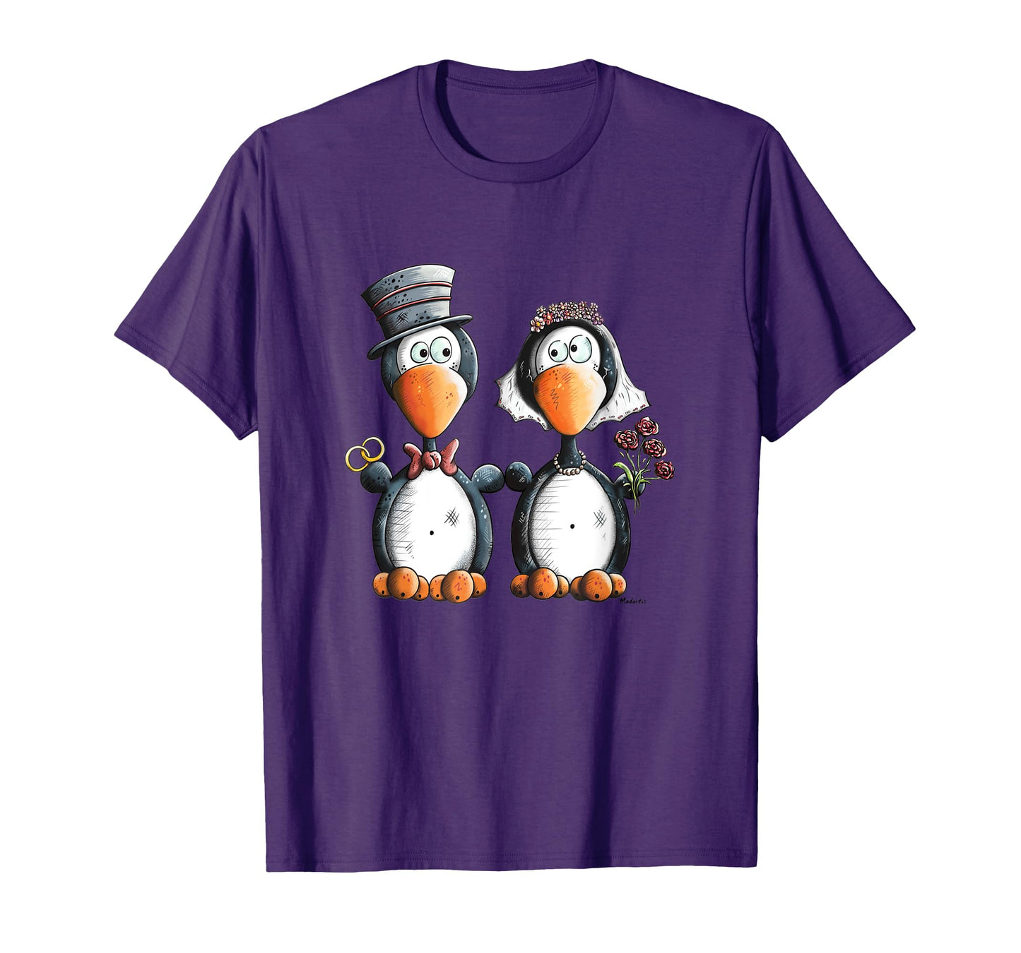 Awesome Penguin Wedding Gift For Bride And Groom T-Shirt
