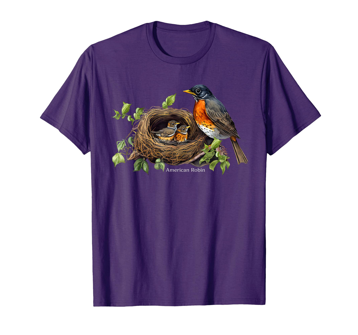 Backyard Bird Watching Watchers American Robin Birder T-Shirt