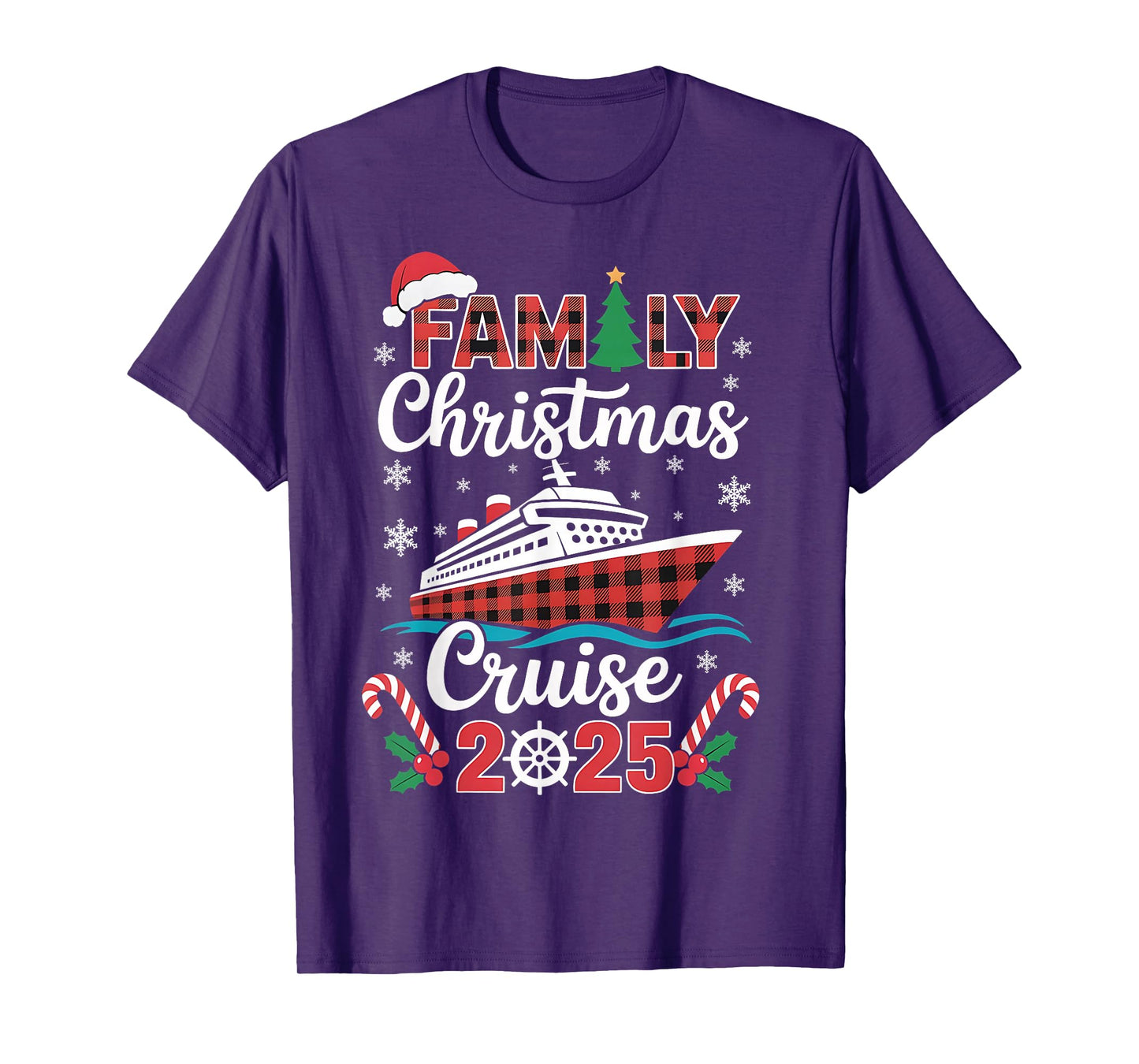 Family Christmas Cruise 2025 Matching Family Cruise Holiday T-Shirt