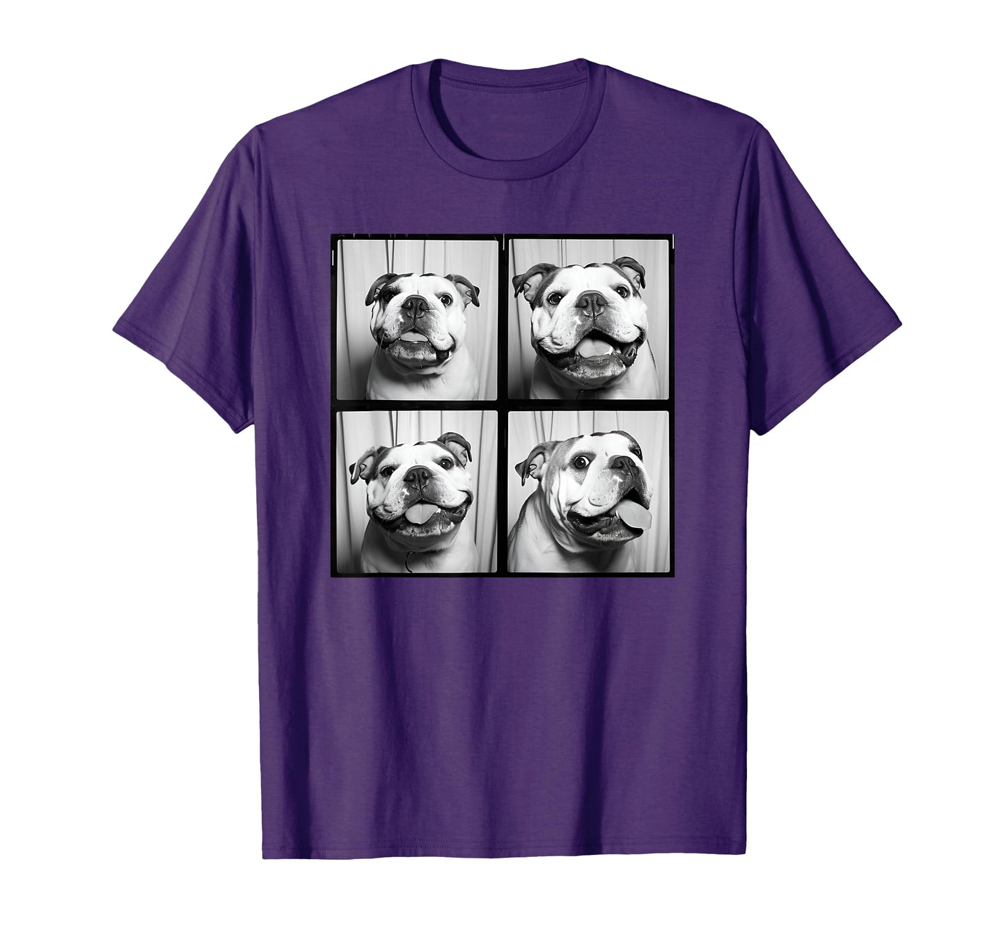 English Bulldog Puppy Face Pet Portrait Bulldog Mom T-Shirt