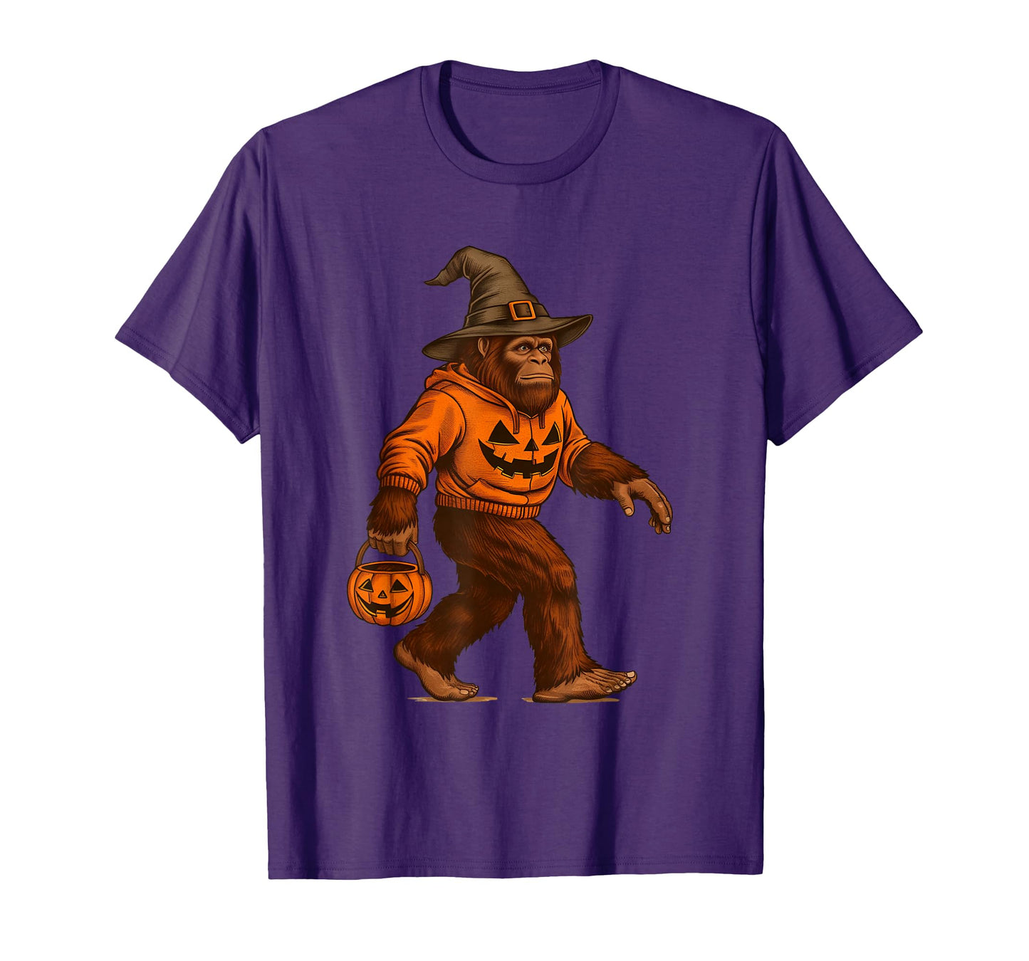 Bigfoot Halloween Trick Or Treat Sasquatch Costume Men Women T-Shirt