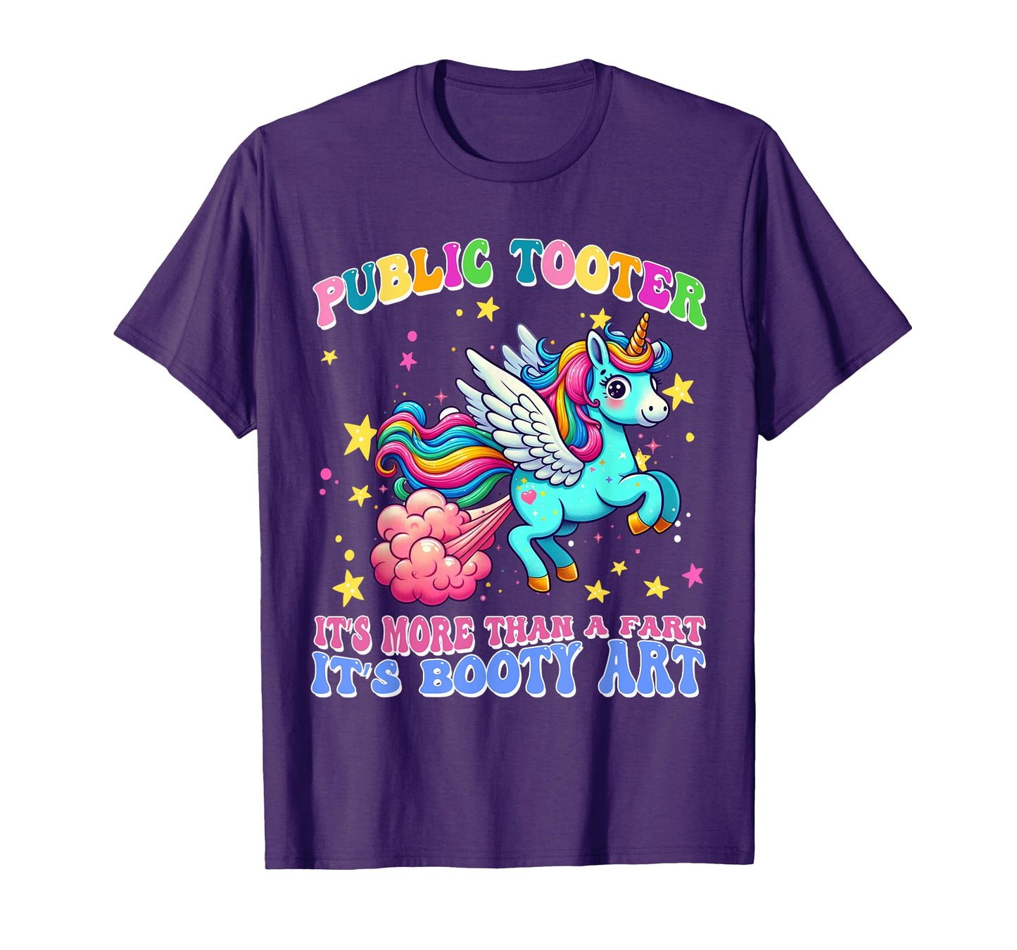 Public Tooter Funny Unicorn Inappropriate Embarrassing Adult T-Shirt