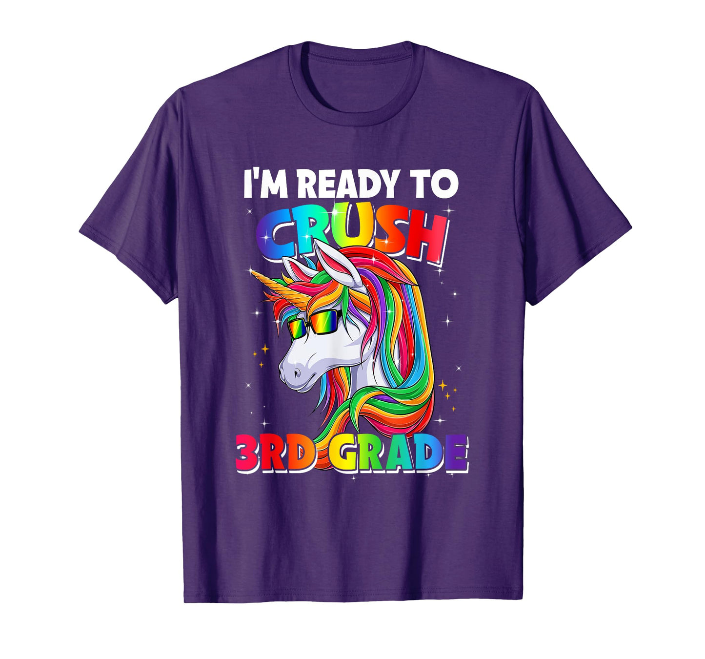 I'm Ready To Crush 3rd Grade Back To School Unicorn Girls T-Shirt