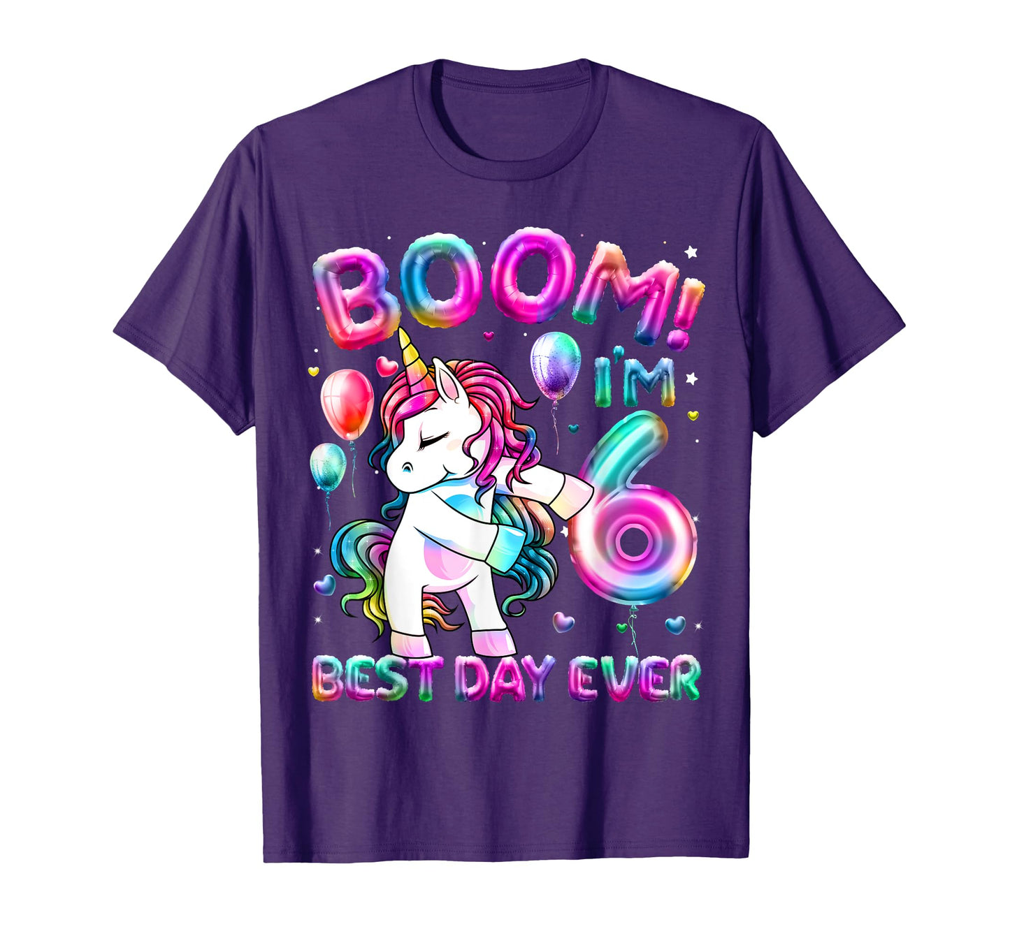 6 Years Old Flossing Unicorn Gifts 6th Birthday Girl Party T-Shirt