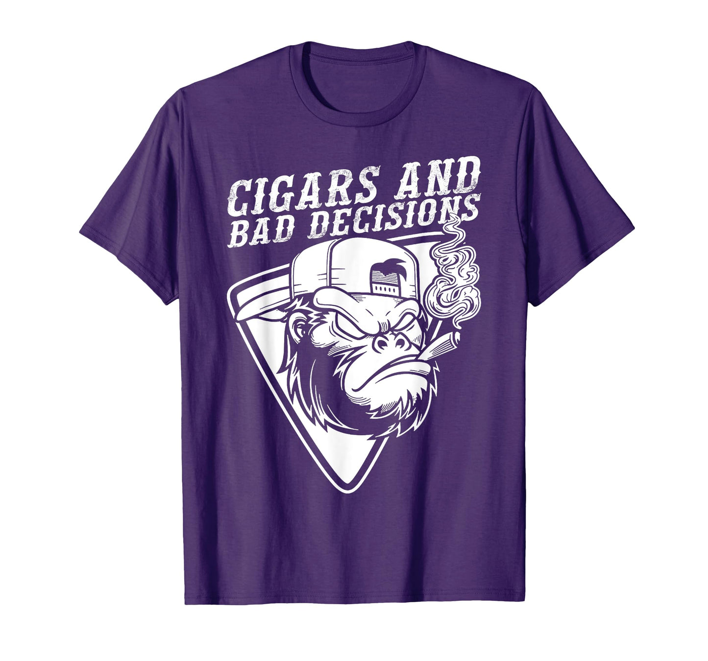 Funny Monkey Cigars And Bad Decisions T-Shirt