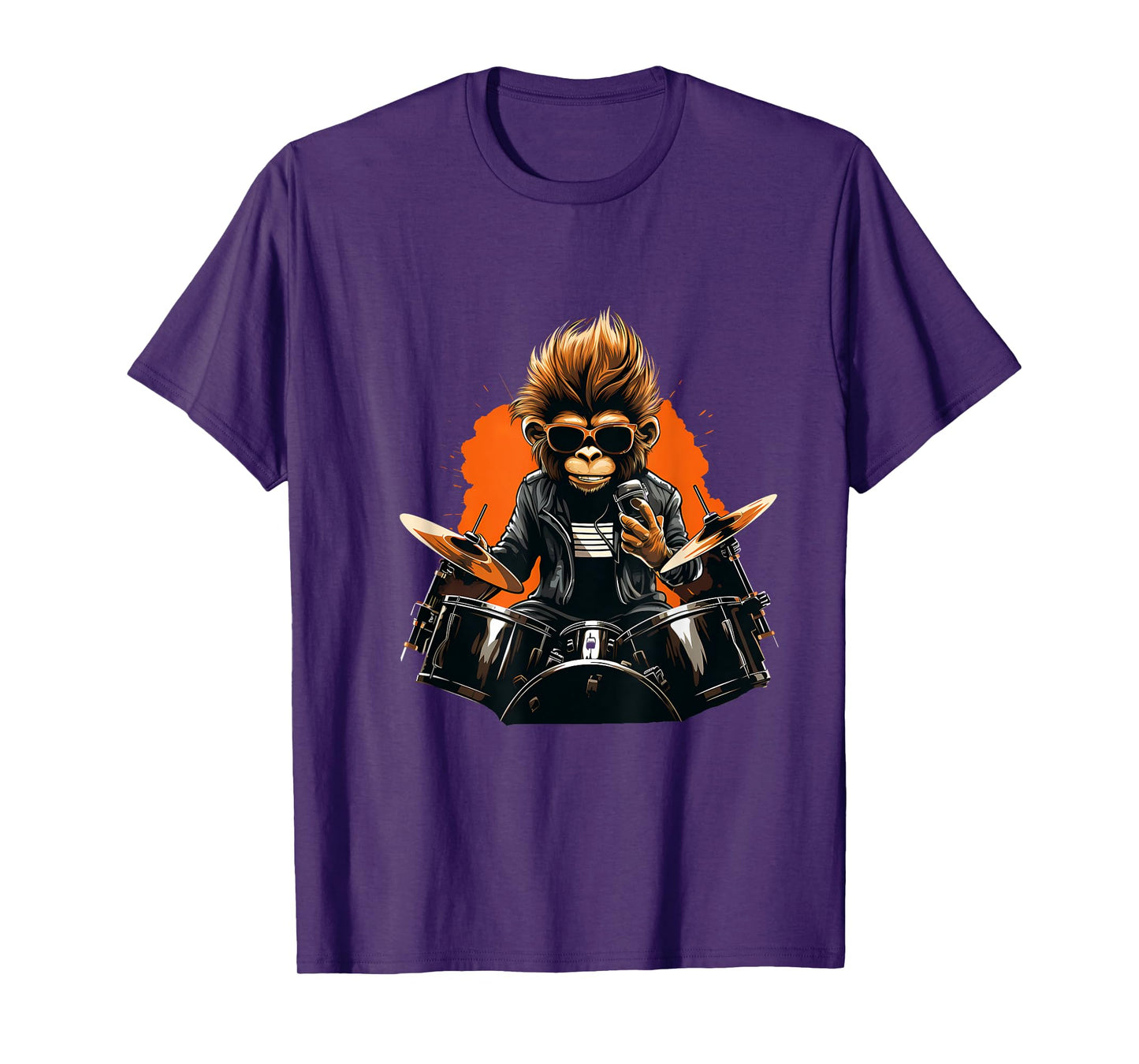 Monkey Playing Drums - Animal Monkey Lover Drum set T-Shirt