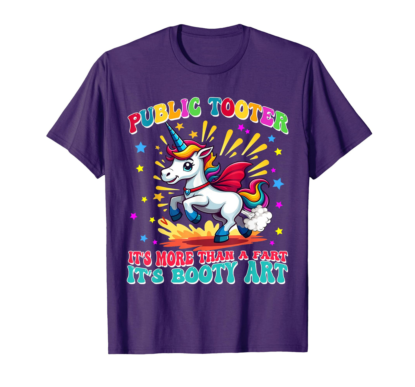 Public Tooter Funny Unicorn Inappropriate Embarrassing Adult T-Shirt