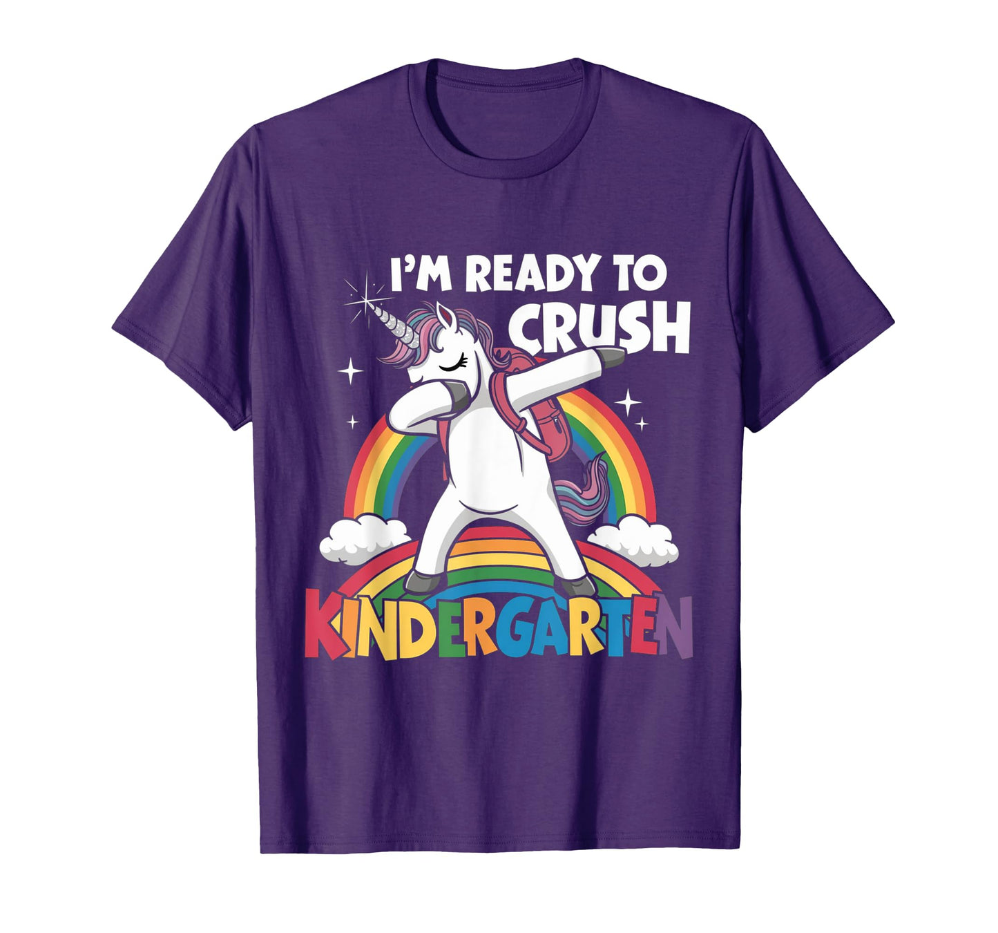 Crush Kindergarten Dabbing Unicorn Back to School Girls Gift T-Shirt
