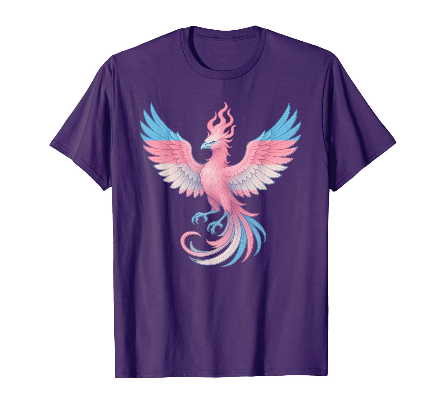Transgender Phoenix Bird Trans Pride Flag Rising From Ashes T-Shirt