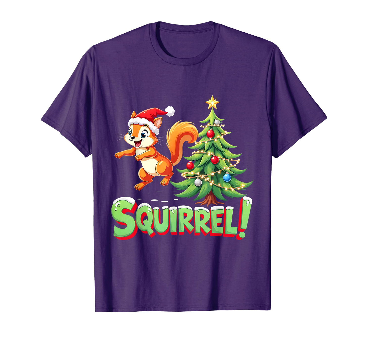 Squirrel! Funny Christmas Xmas Squirrel Merry Christmas T-Shirt
