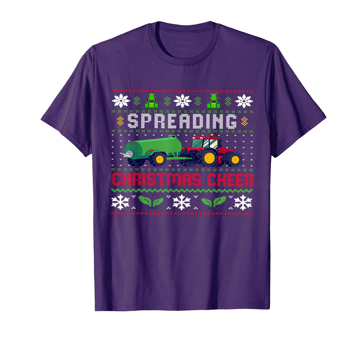 Spreading Christmas Cheer, Ugly Christmas, Xmas Farm Tractor T-Shirt
