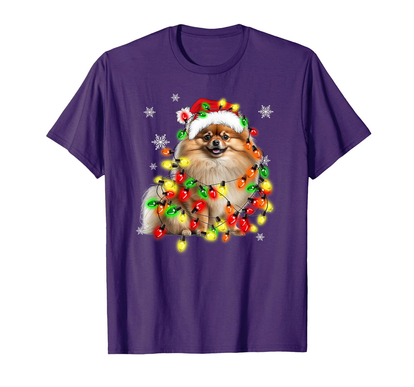 Pomeranian Dog Family Matching Christmas T-Shirt, Unisex-Adults/Kids, Black, Small, Short Sleeve, Cotton Blend, Novelty, Christmas, Dog Lovers, Families