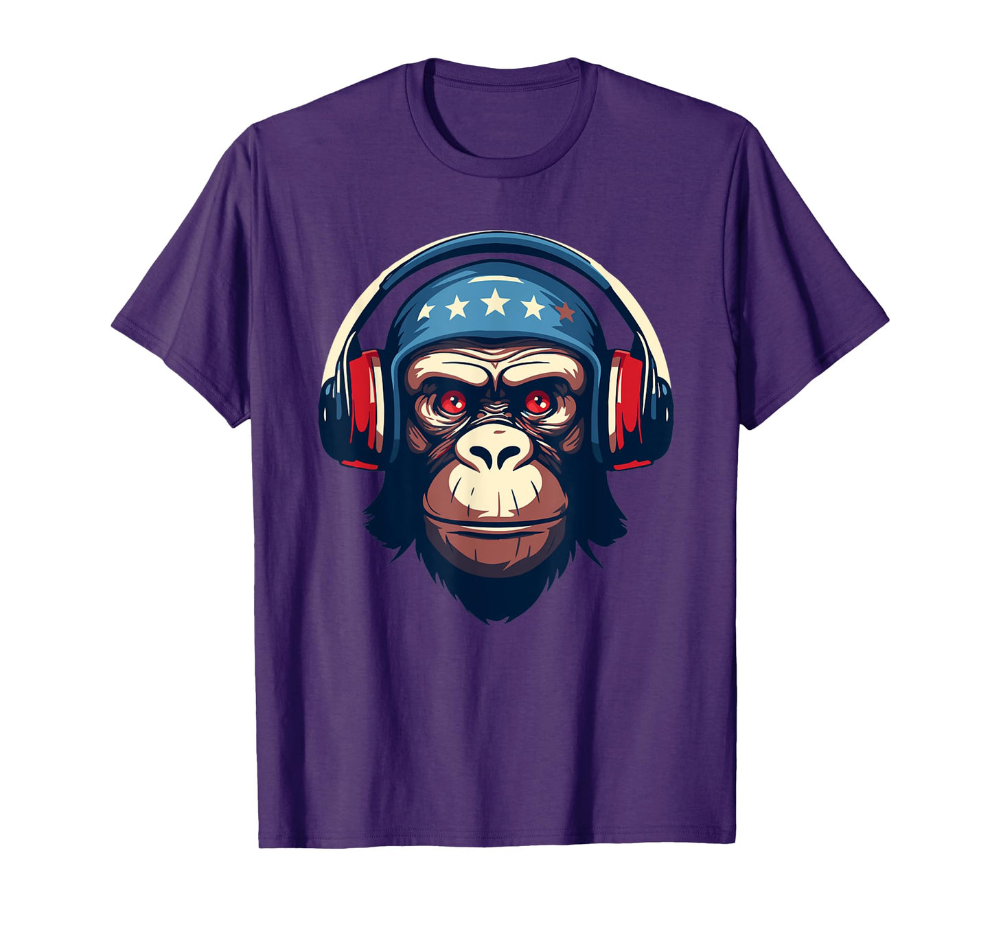 DJ Mad Monkey Ape Chimp Mix Club Music Headphones Dancing T-Shirt