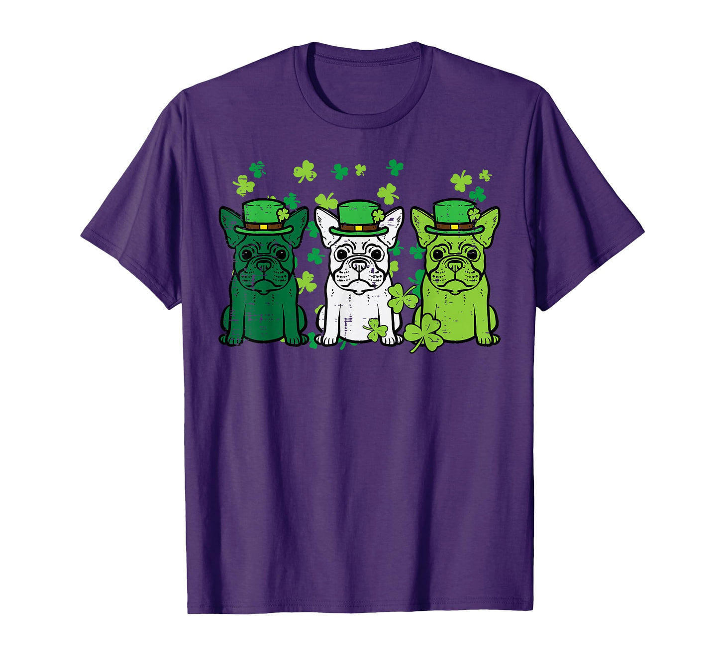 St Patricks Day French Bulldogs Dog Frenchie Men Women Kids T-Shirt