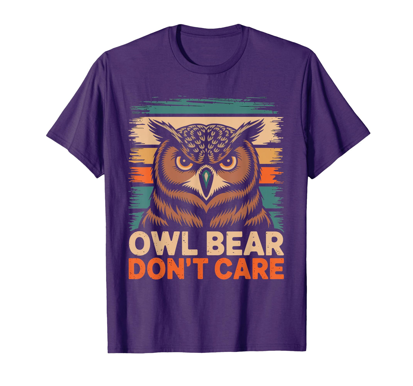 Vintage Owlbear Don't Care Bird Watching T-Shirt