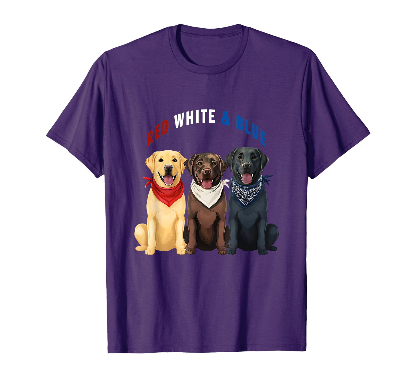 Labrador Retriever Red White And Blue T-Shirt
