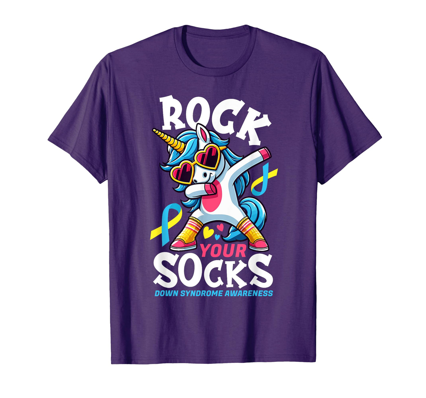 Rock Your Socks Down Syndrome Awareness Day Unicorn WDSD T-Shirt