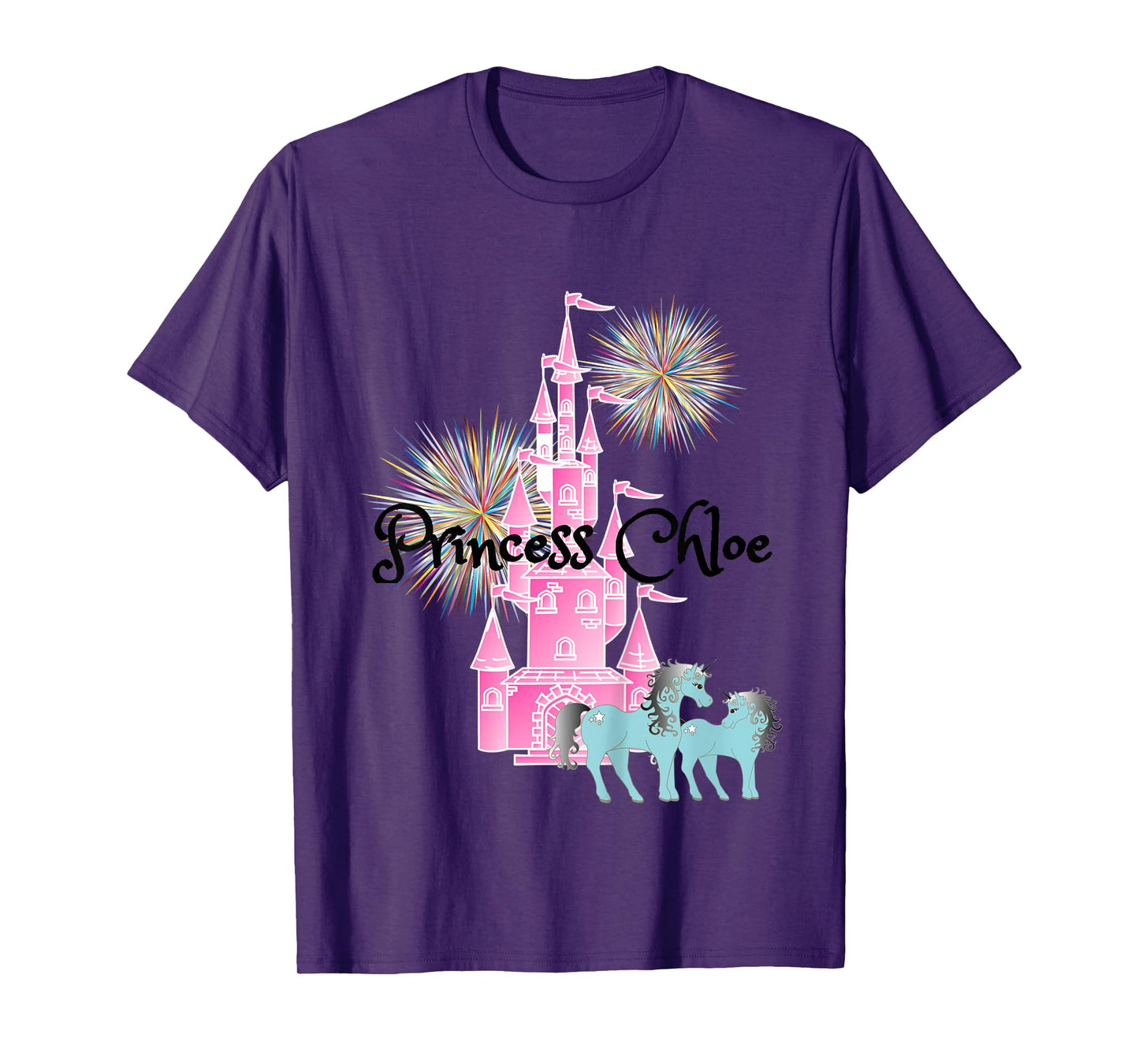 Kids Princess Chloe Name Girls Personalized Custom T-Shirt