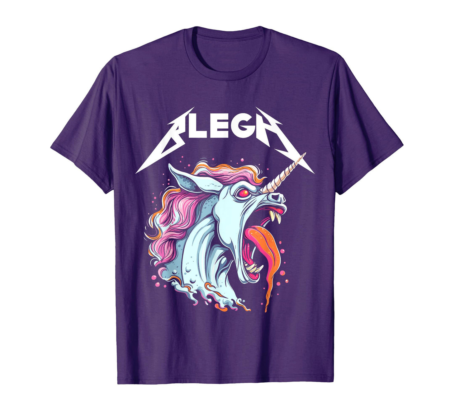 Live Laugh Blegh Bleghssed Heavy Metal Metalcore Unicorn T-Shirt
