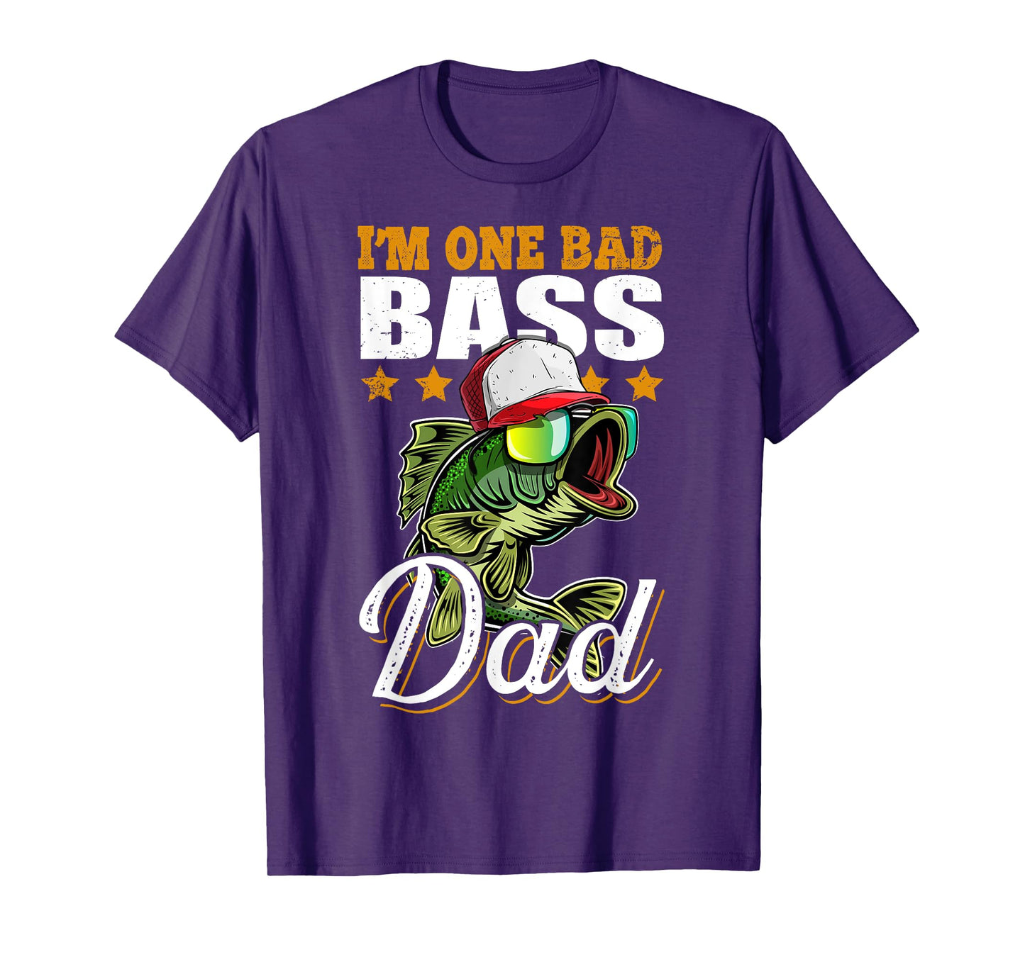 I'm One Bad Bass Dad Funny Bass Fishing Father's Day Gift T-Shirt