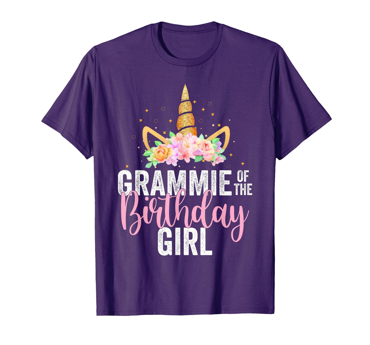 Grammie Of The Birthday Girl Unicorn Girls Family Matching T-Shirt