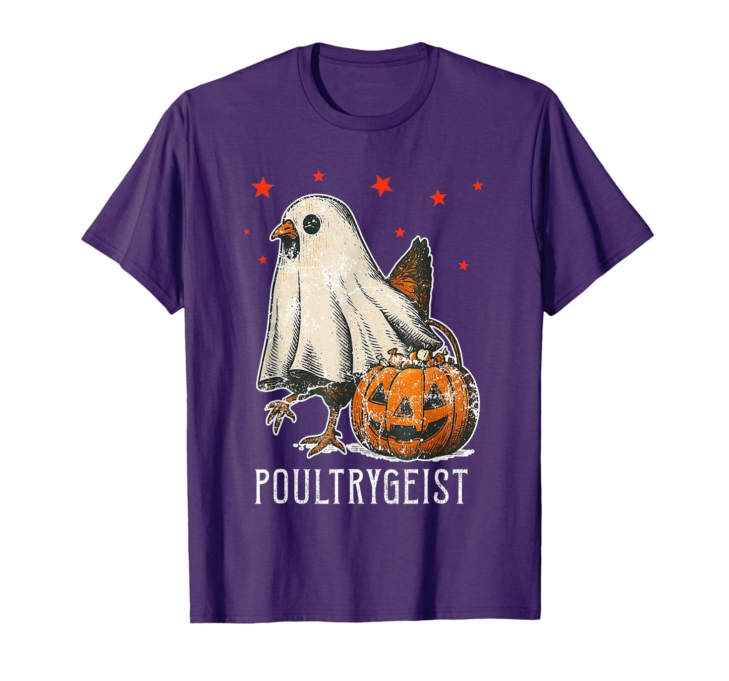 Poultrygeist Chicken Ghost Pumpkin Costume Halloween T-Shirt