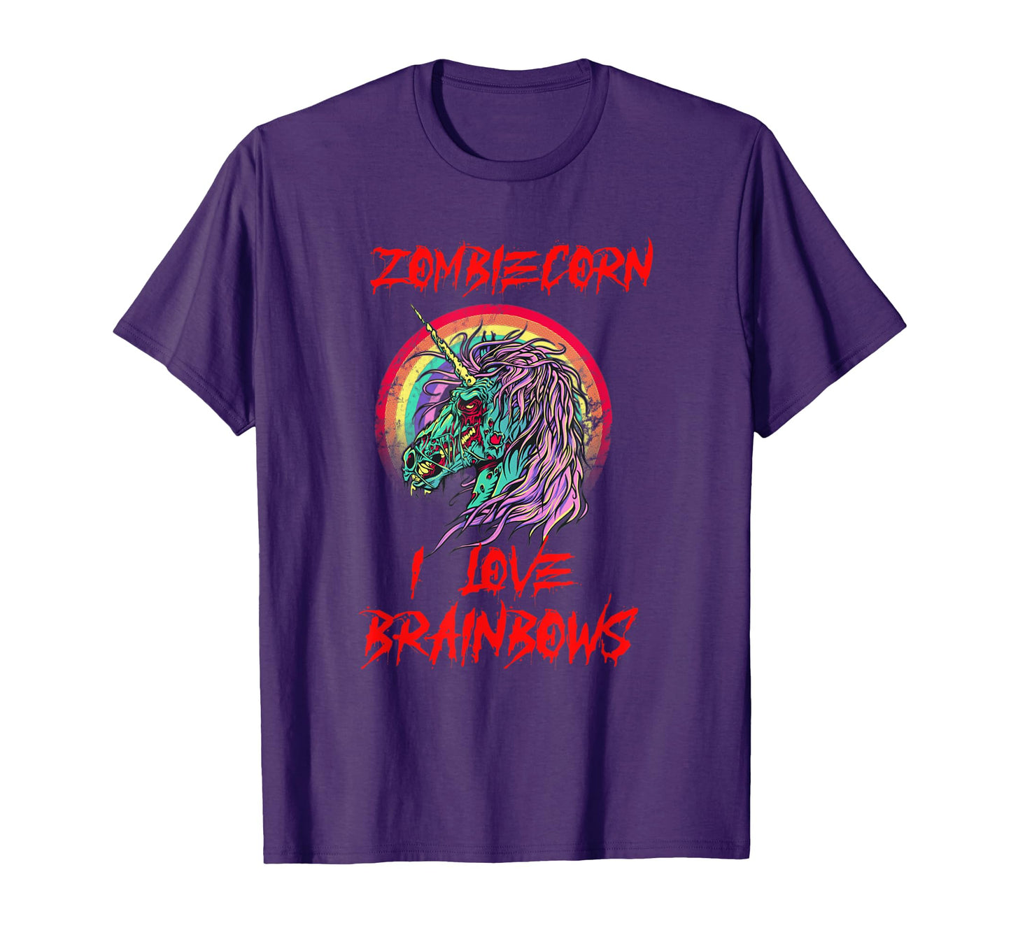 Zombiecorn Zombie Unicorn Brainbows Halloween T-Shirt