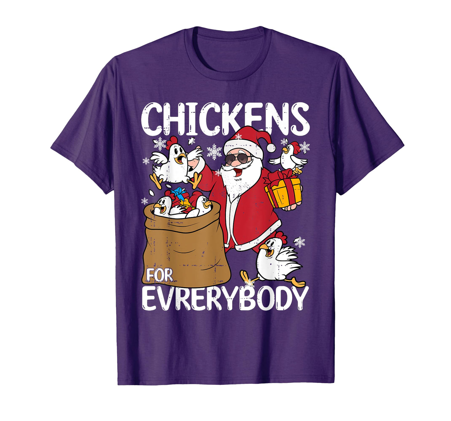 Chickens for Everybody Christmas Chicken Funny T-Shirt