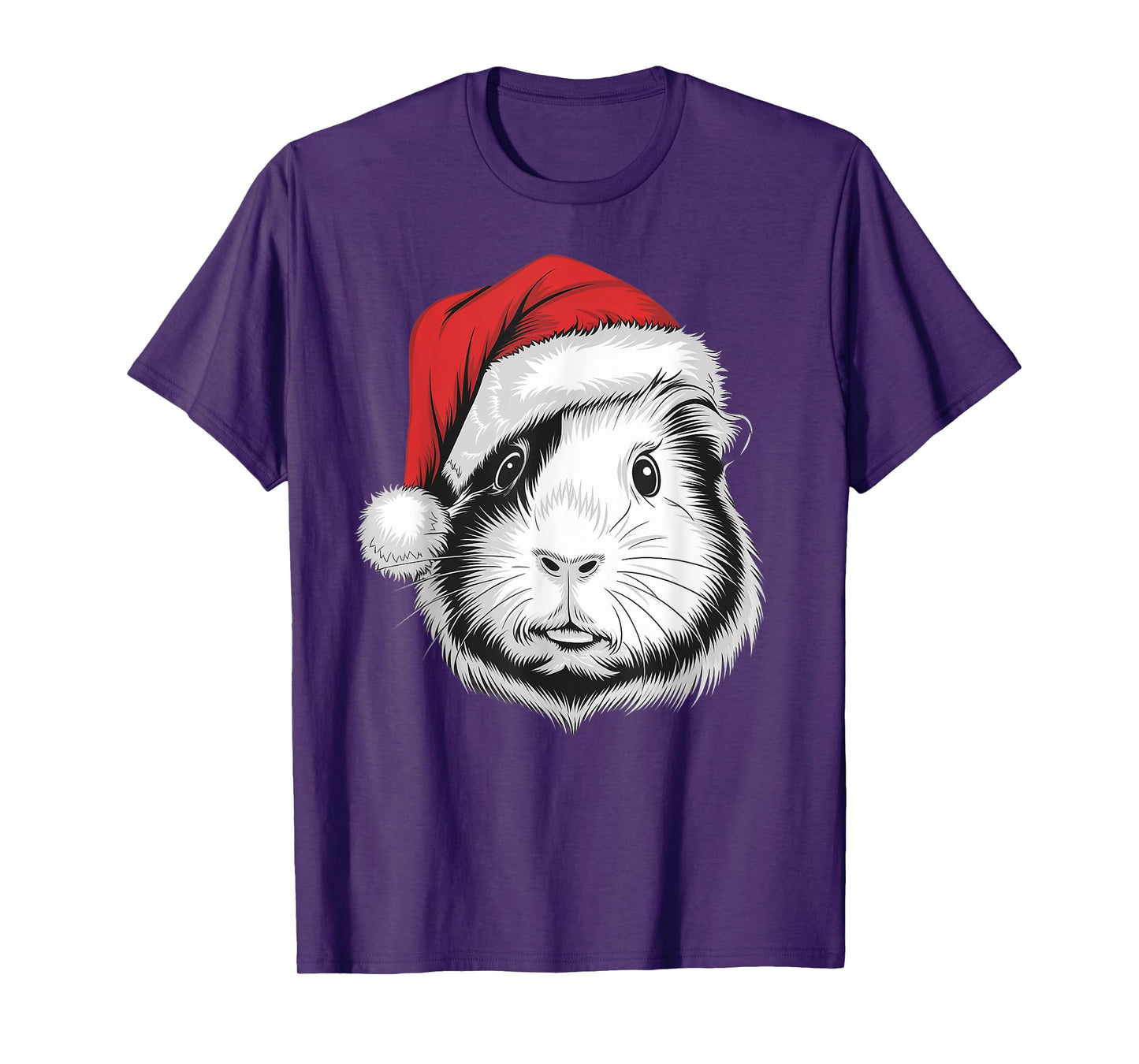 Joyful Guinea pig Santa on Guinea pig Christmas T-Shirt