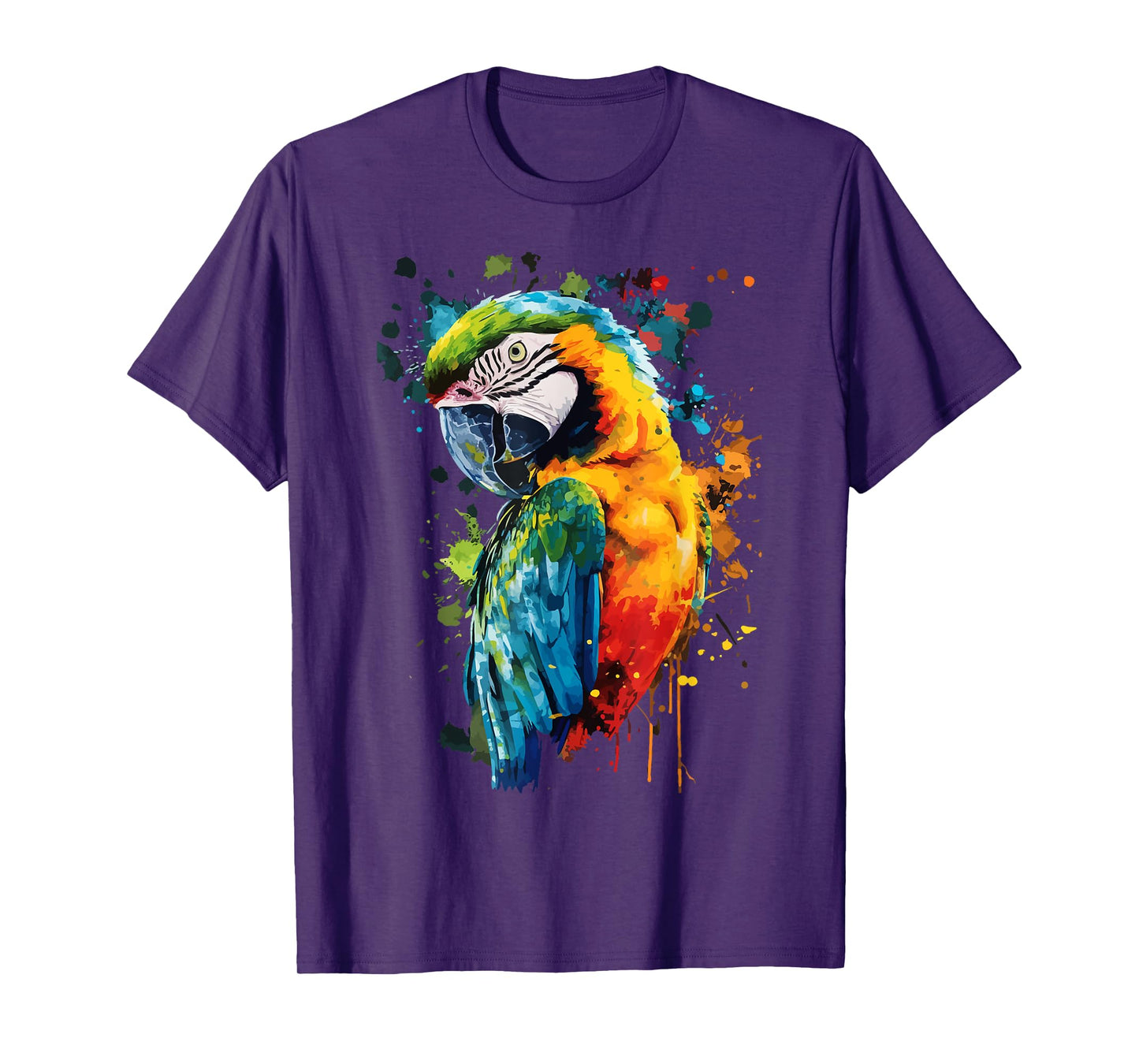 Colorful Parrot Watercolor T-Shirt