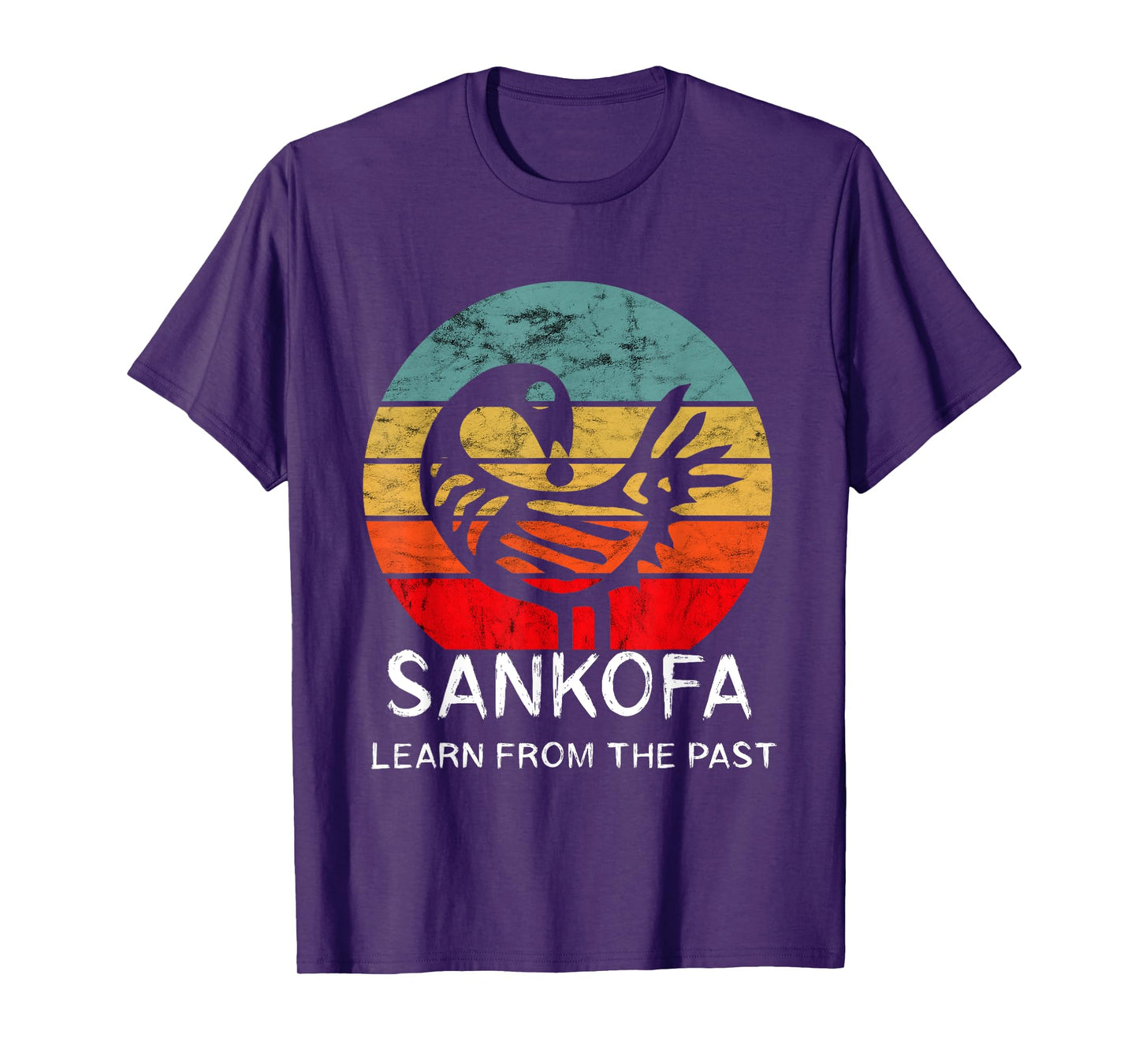 Sankofa Retro Vintage Learn From The Past African Bird T-Shirt