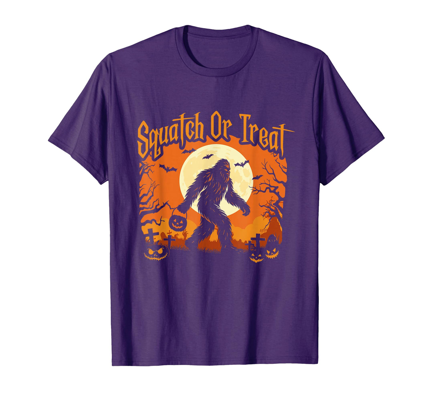 Squatch Or Treat - Spooky Bigfoot Halloween Sasquatch T-Shirt